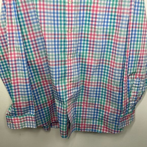 Lands End Men’s Plaid Collared Front Button Closure Long Sleeve Shirt size XXL - Picture 5 of 12